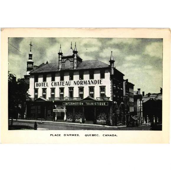 Hotel Chateau Normandie Place Darmes Quebec Canada Postcard - Picture 1 of 2